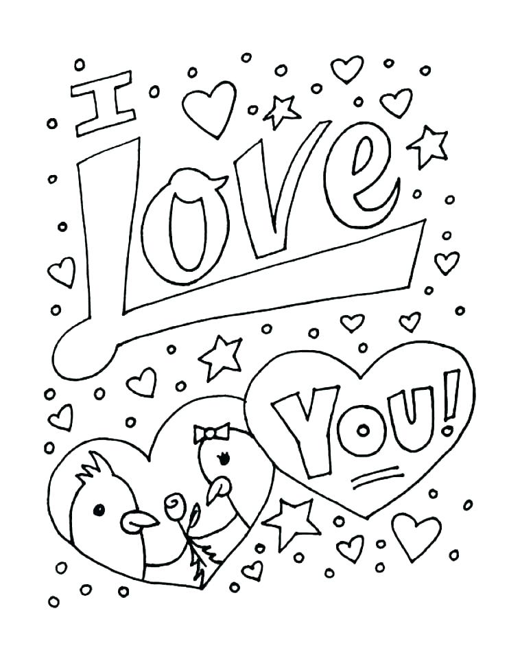 742x960 Coloring Pages Of I Love You I Love You Coloring Pages Printable