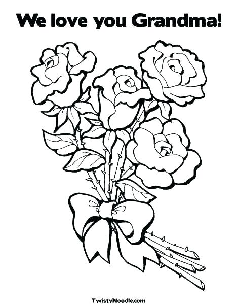 468x605 I Love Grandma Coloring Pages Heart With Flowers Coloring Page I