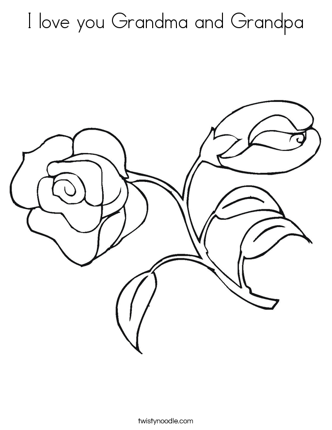 685x886 I Love You Grandma And Grandpa Coloring Page