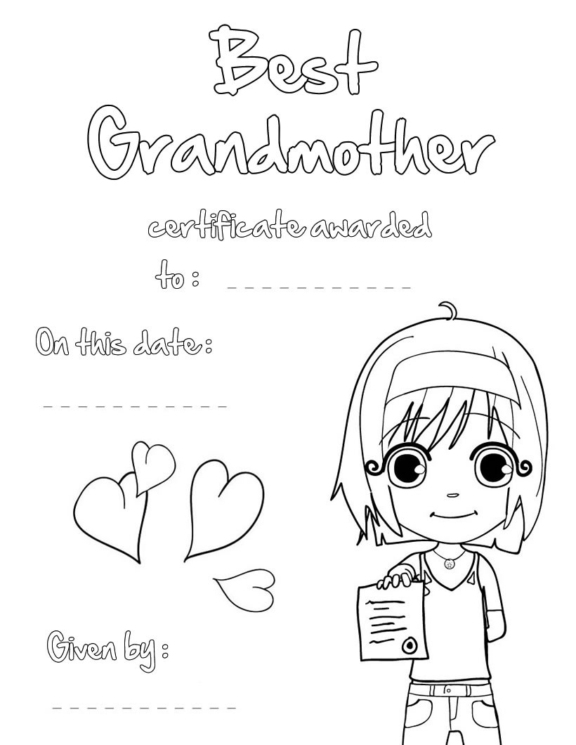820x1060 Grandparents Day Coloring Pages