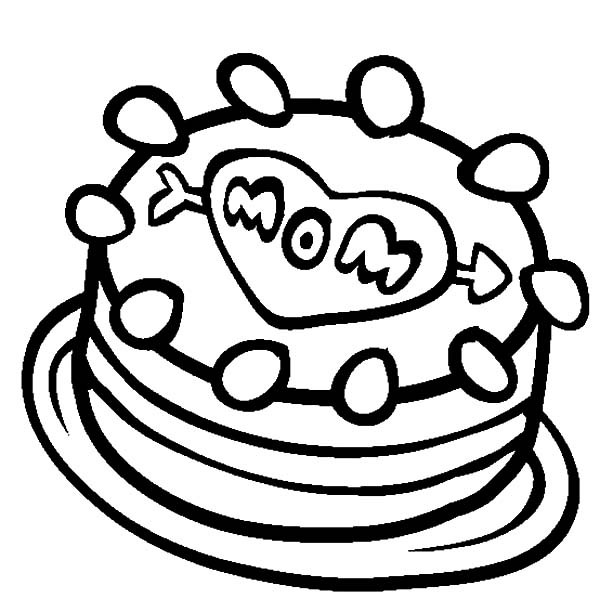 600x612 I Love My Mom Cake Coloring Pages Best Place To Color