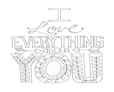 400x322 I Love You Coloring Pages Page Image Clipart Images