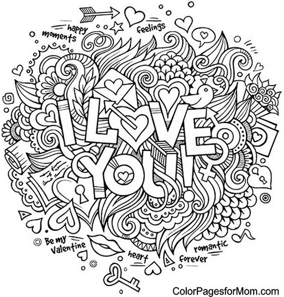 564x589 I Love You Coloring Pages For Adults Collection