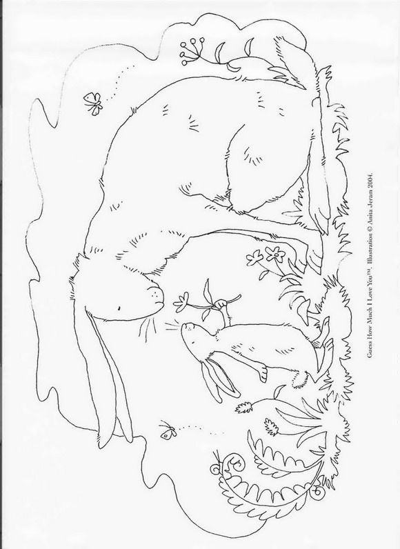 580x796 Guess How Much I Love You Coloring Pages Kids N Fun Coloring