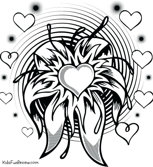 600x653 Love Coloring Pages For Teenagers