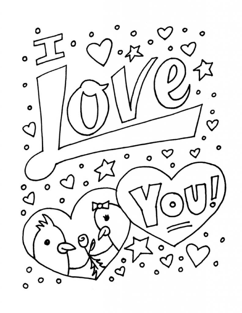 791x1024 I Love You Coloring Pages For Teenagers Printable Collection