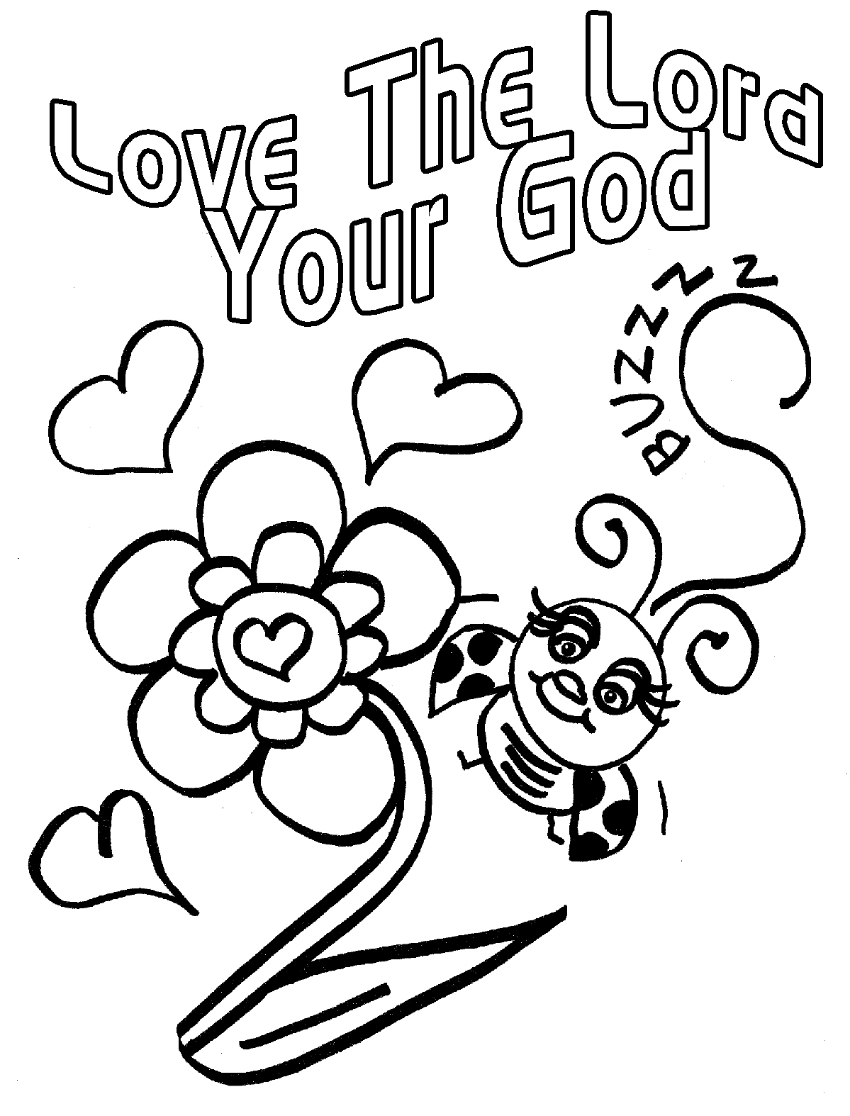 1199x1574 Childrens Gems In My Treasure Box Love Bug For Jesus Coloring
