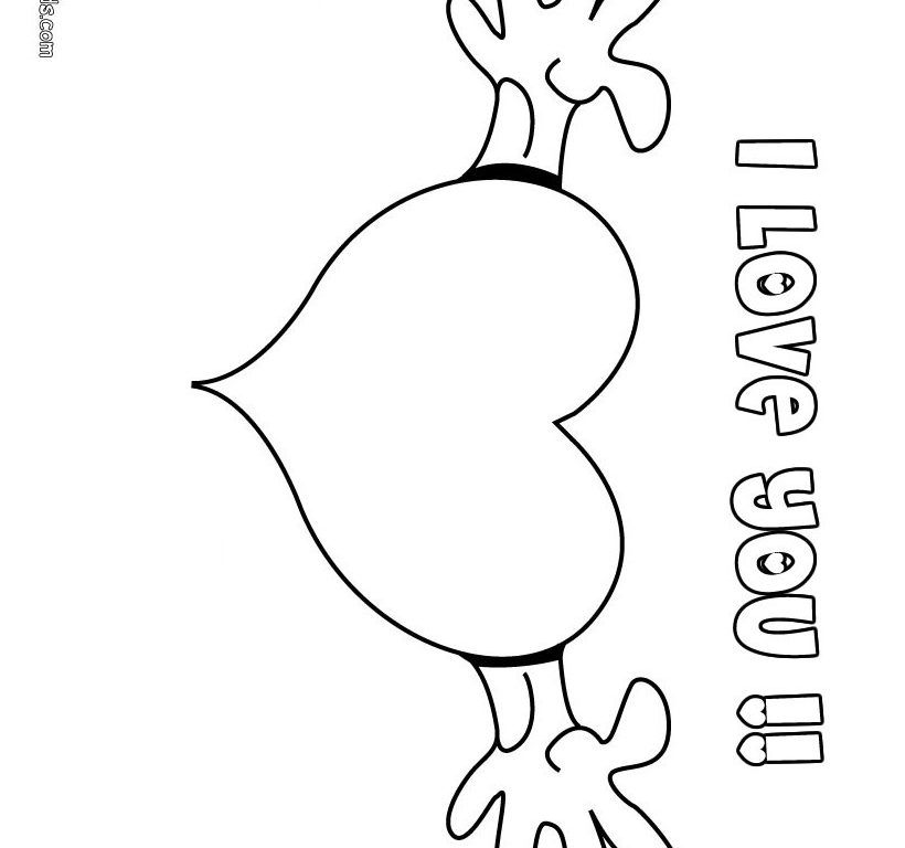 820x768 Coloring Pages That Say I Love You To Print Free Kids Daddy Stock