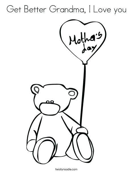 468x605 I Love You Grandma Coloring Pages Grandparents Day Series Best