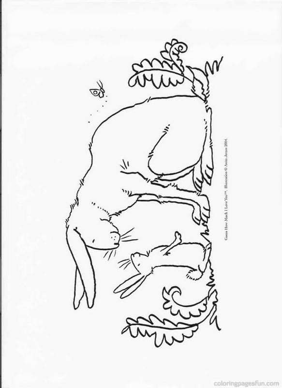 583x800 Guess How Much I Love You Sam Mcbratney Coloring Pages