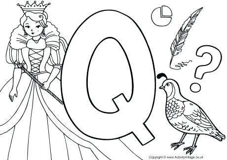 460x325 Letter Q Coloring Pages I Spy Alphabet Colouring Page Q Letter E