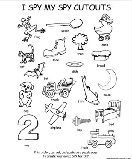 441x530 I Spy My Spy Coloring Page And Cutouts Parents