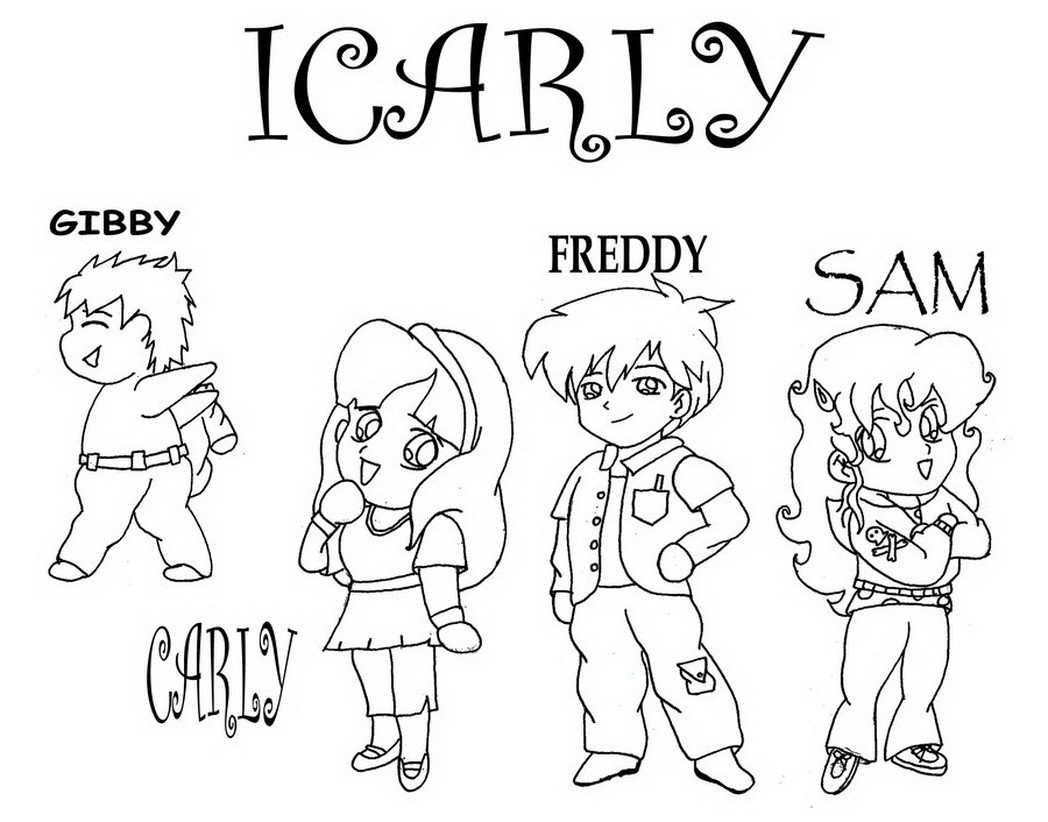 1048x822 Printable Icarly Coloring Pages Az To Print