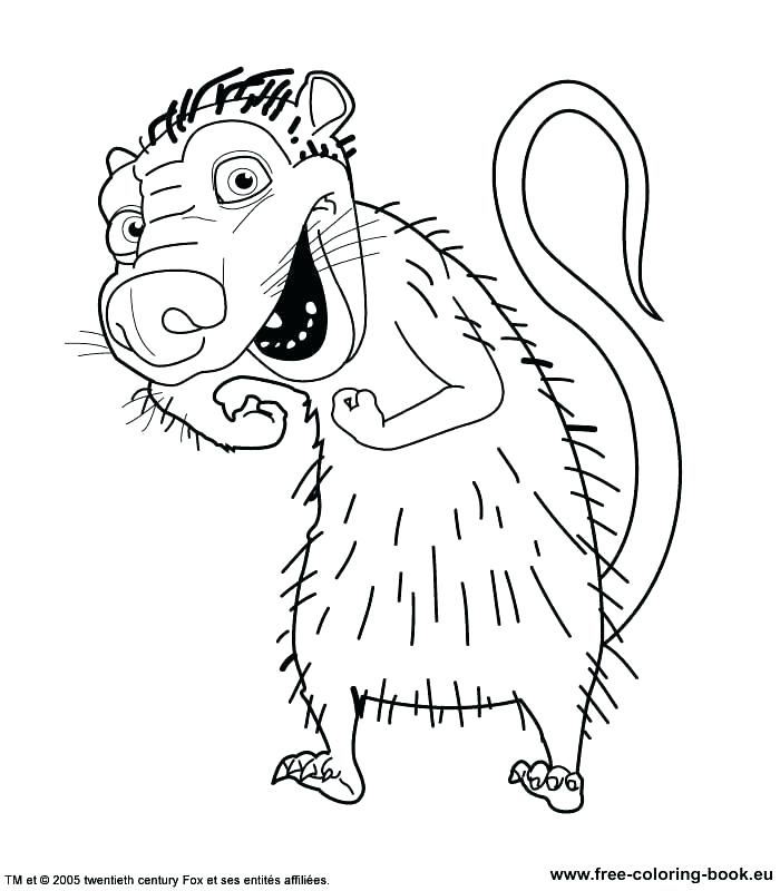 700x800 Ice Age Coloring Pages Online