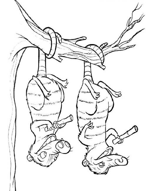 496x650 Ice Age Coloring Pages Online Cartoon