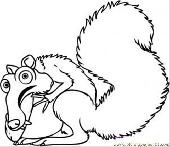 650x563 Raw Scrat From Ice Age Step Coloring Page