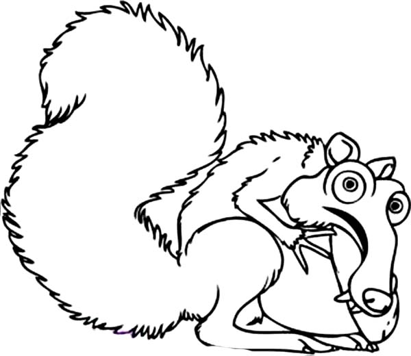600x520 Scrat The Saber Tooth Squirrel Is Animals Of The Ice Age Coloring