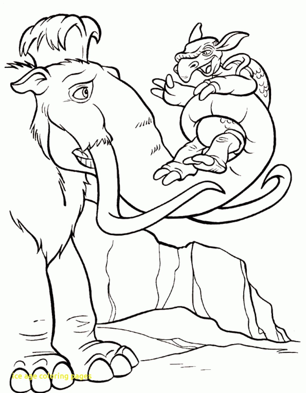 1024x1314 Awesome Ice Age Coloring Pages About Remodel Line Drawings