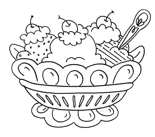 600x533 Ice Cream Coloring Pages To Print Free Kids Coloring Little Girl