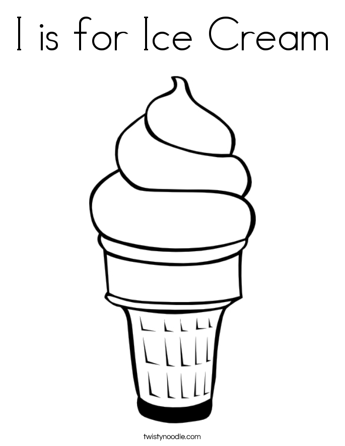 685x886 I Is For Ice Cream Coloring Page