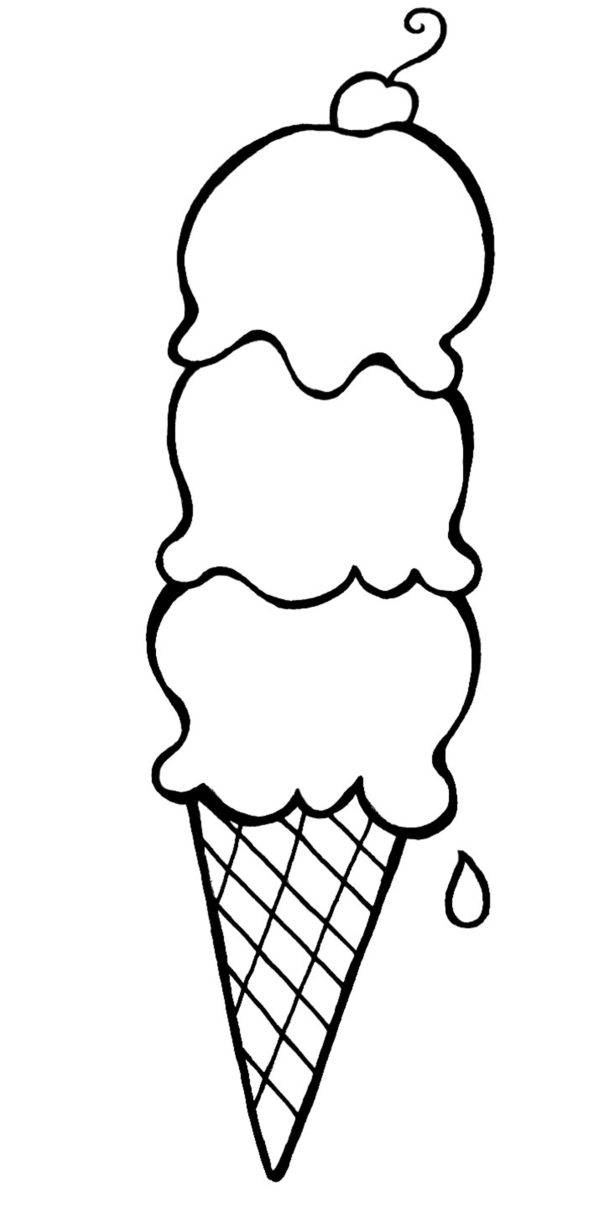 1206x2413 Ice Cream Coloring Page