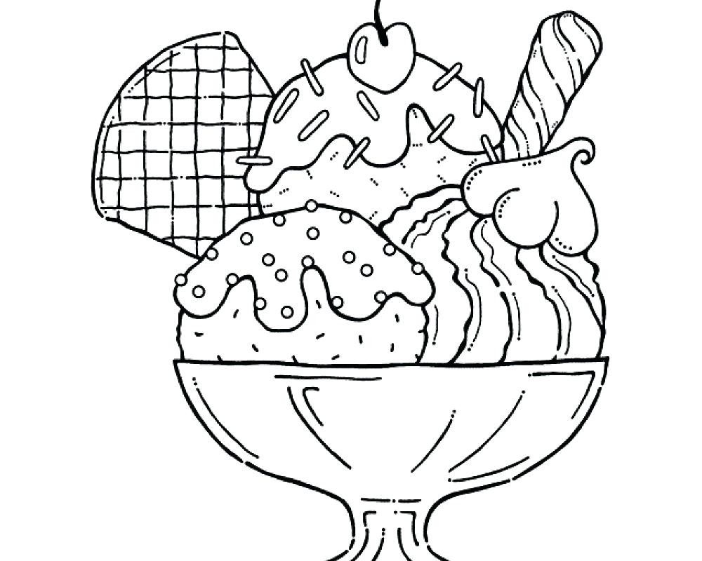 1000x800 Ice Cream Cone Coloring Page Discover