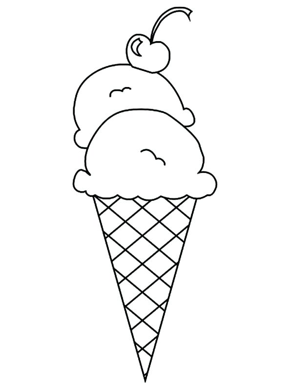 600x796 Ice Cream Coloring Pages Free Together With Ice Cream Cone