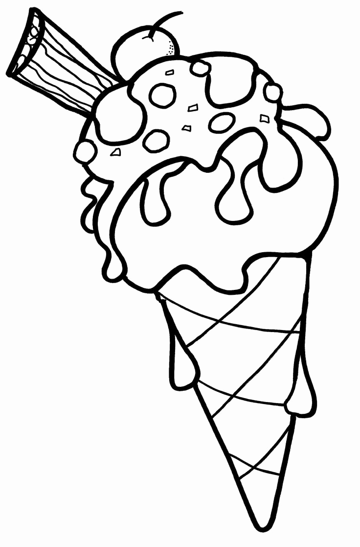 736x1117 Coloring Pages Ice Cream Scoops Stock Best