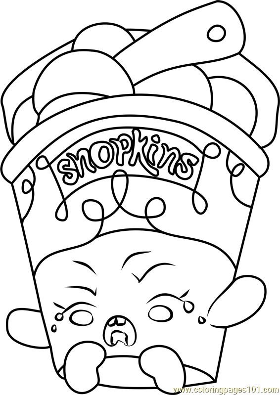 566x799 Ice Cream Dream Shopkins Coloring Page