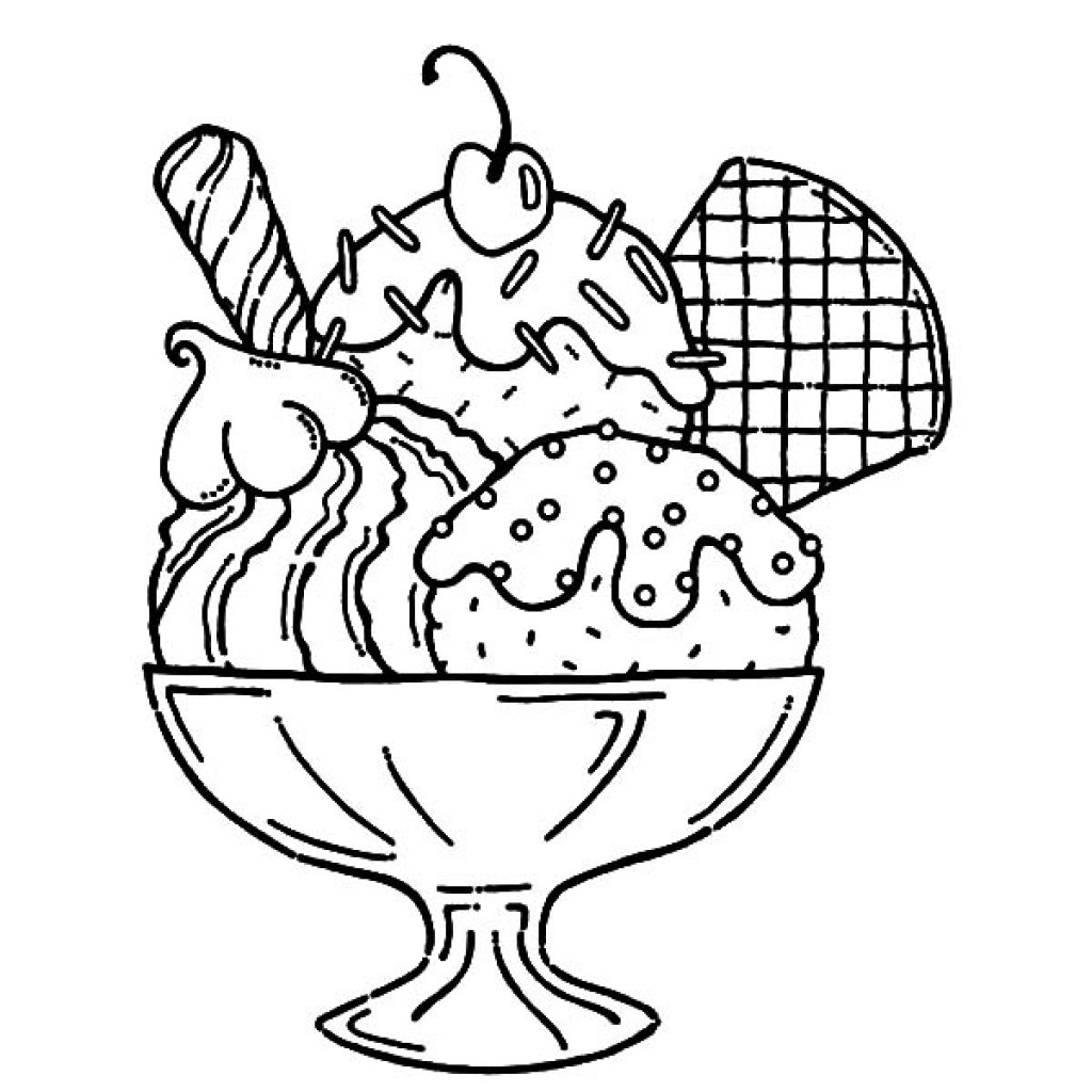 1024x1024 Ice Cream Sundae Coloring Page Compilation Free Coloring Pages