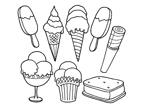 600x464 Ice Cream Sundae Coloring Page Unique Coloring Pages Ice Cream