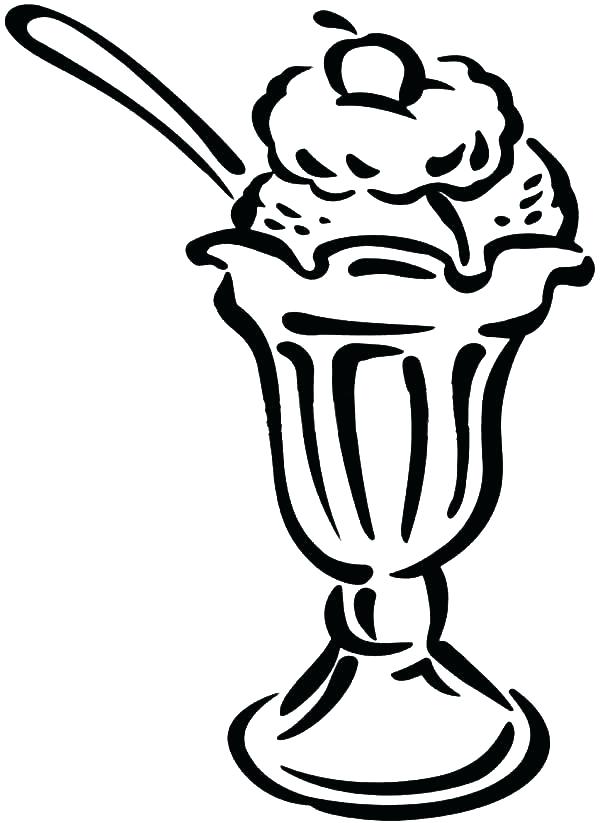 600x823 Coloring Pages Ice Cream Sundae Coloring Page Ice Cream Sundae