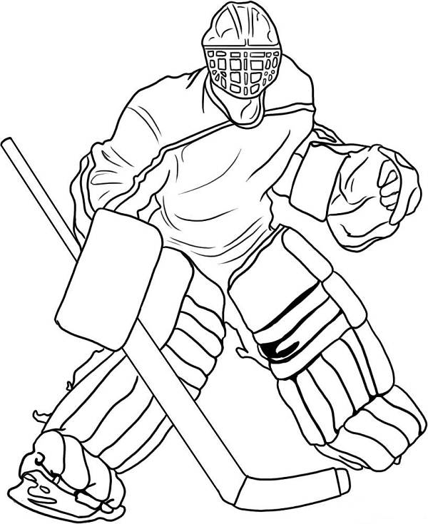 600x735 Hockey Coloring Sheets Free Printable