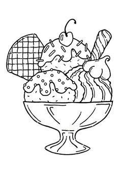 236x333 Ice Cream Coloring Pages With Whipped Cream And Cherry Ice Cream