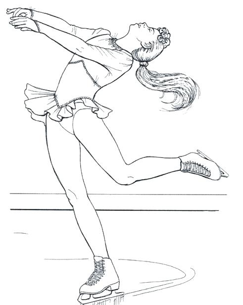 491x616 Dora Ice Skating Coloring Pages Figure Favorite Drawings Fuhrer