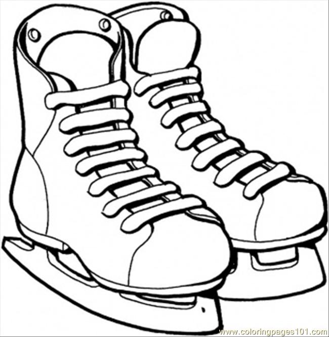 650x667 Ice Skates Coloring Page Coloring Page
