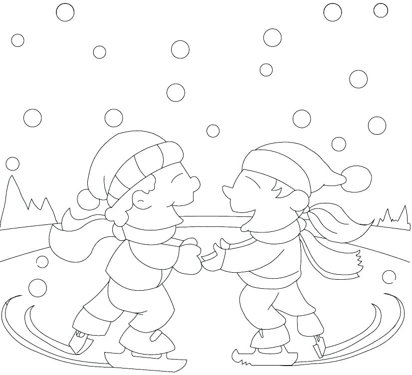 826x752 Ice Skating Coloring Pages Icontent