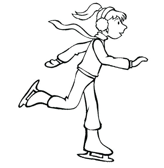 550x561 Figure Skating Coloring Pages Skating Coloring Pages The Girl