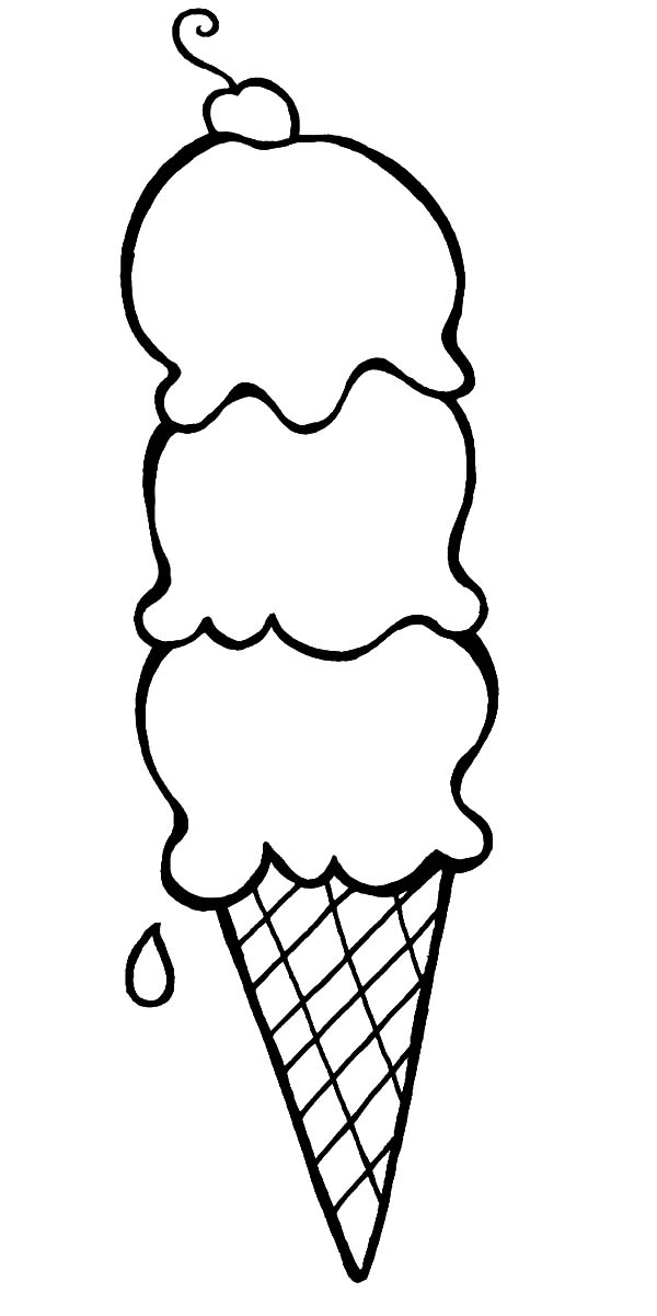 600x1201 Ice Cream Cone Coloring Pages