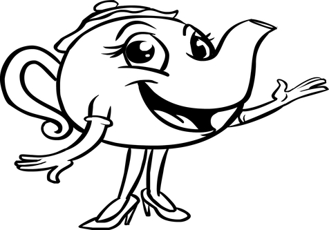 476x333 Tea Pot Coloring Page Image Clipart Images