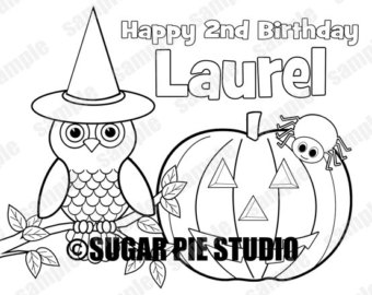 340x270 Owl Coloring Page Etsy