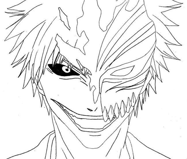 650x553 Kurosaki Ichigo Coloring Pages Nice Coloring Pages For Kids