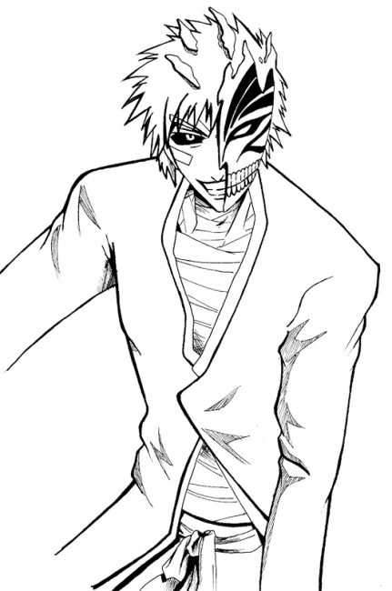 431x650 Kurosaki Ichigo Coloring Pages Nice Coloring Pages For Kids