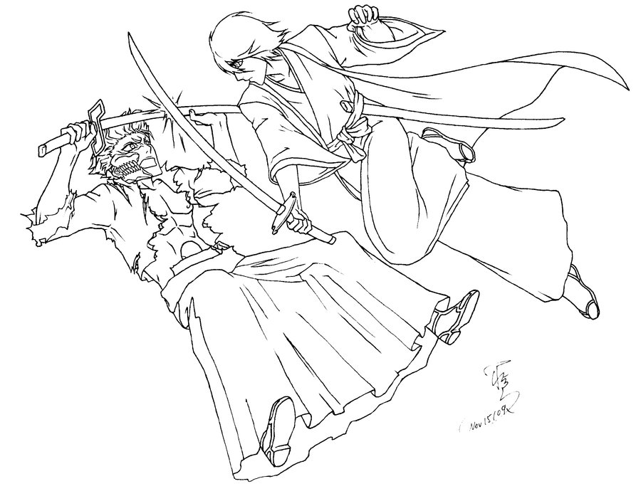 900x697 Bleach Ichigo Coloring Pages