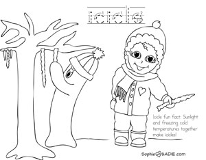 300x234 Coloring Page Icicles! Sophie And Sadie