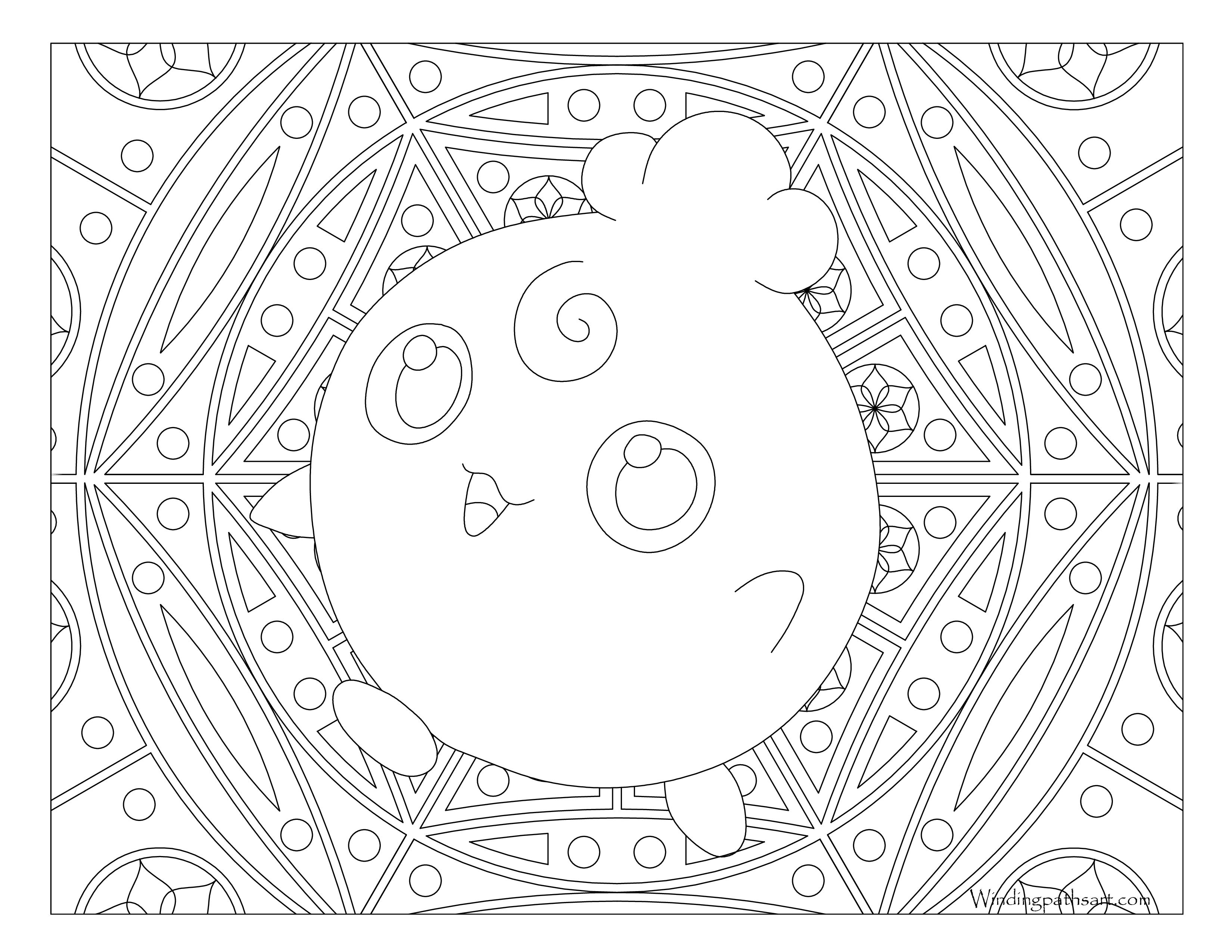 3300x2550 Igglybuff Pokemon Coloring Page