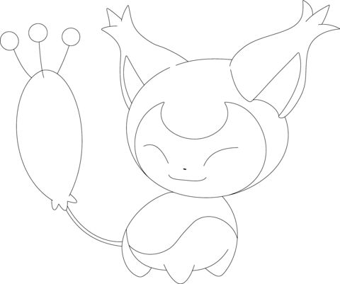 480x401 Skitty Coloring Page Pokemon