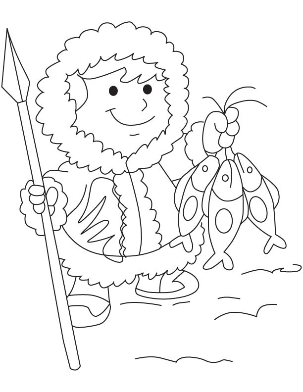 Igloo Coloring Page