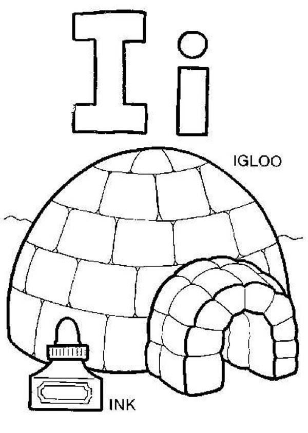 600x844 Capital Letter I For Igloo Coloring Page Best Place To Color