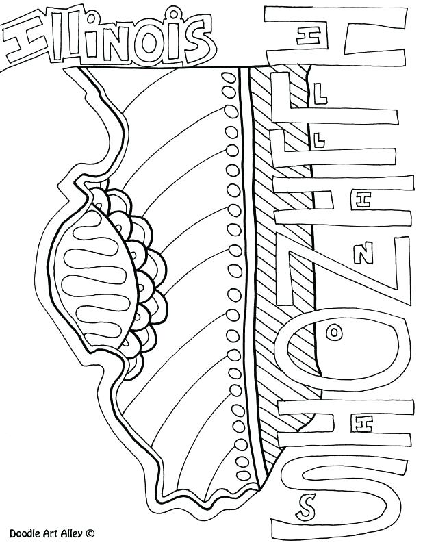 618x799 Illinois State Flag Coloring Page Coloring Pages Coloring Page